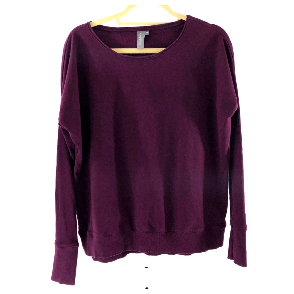 Sweaty Betty London Wine Sweatshirt Thumbholes M